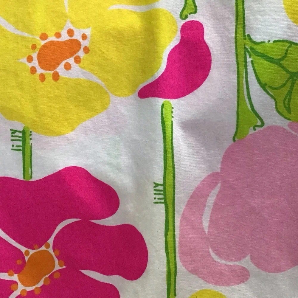 Lilly Pulitzer Sweet Sally White Label Vintage Floral Wrap Skirt Size 6